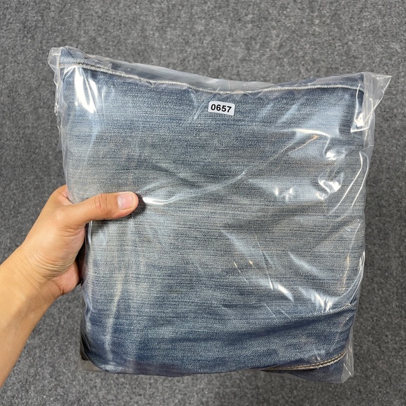 Vintage Y2K Rokker 30x29 Blue Schoeller Dynatec Motorcycle Denim Jeans 0657 - Picture 13 of 13